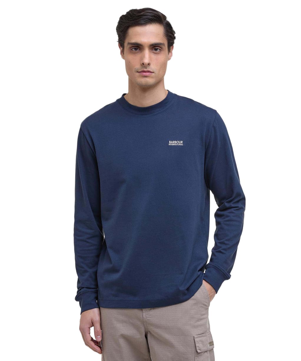 Men's Barbour International Louis Long Sleeve T-Shirt - Navy