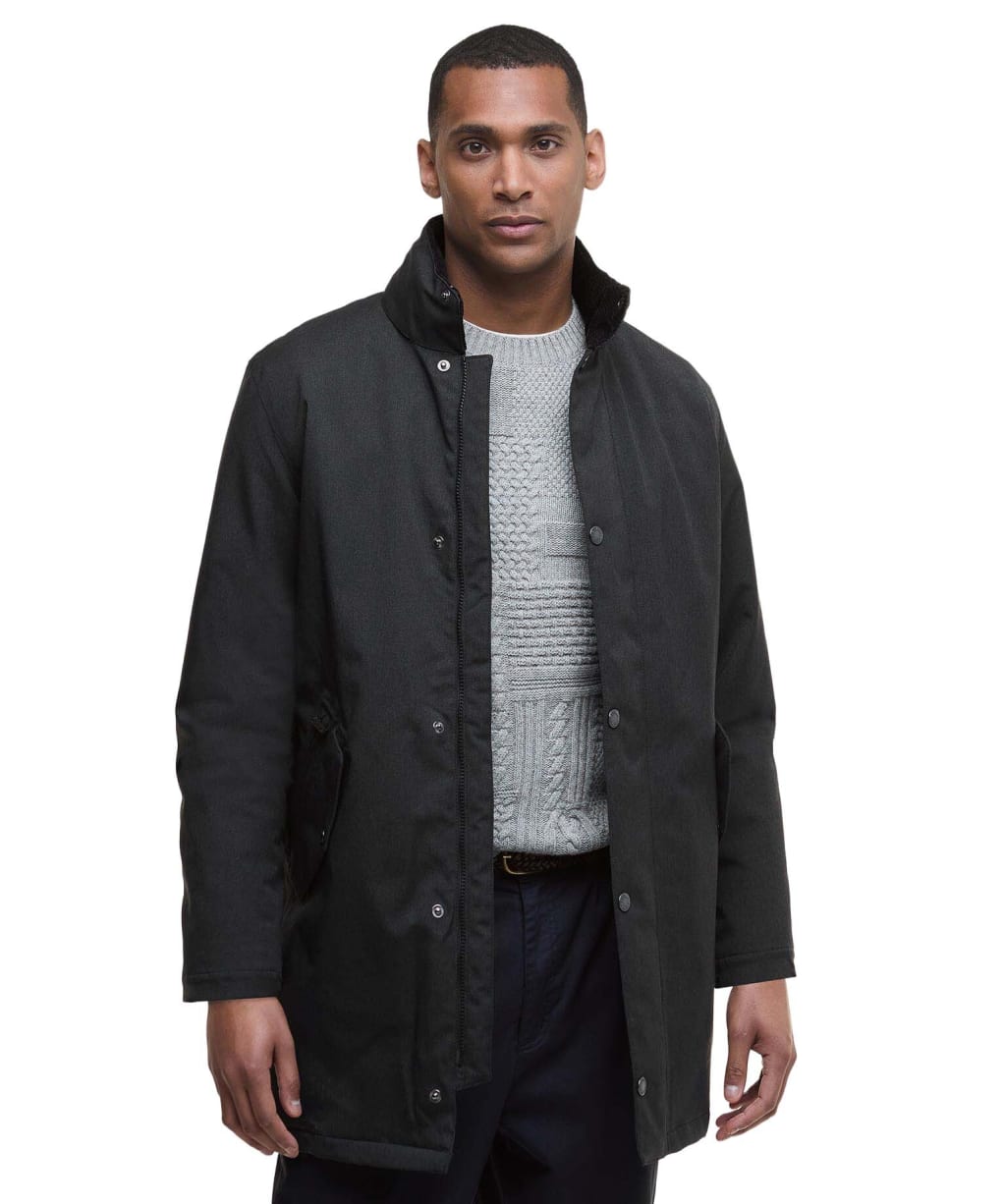 Men's Barbour Winter Powell Waterproof Jacket - Black