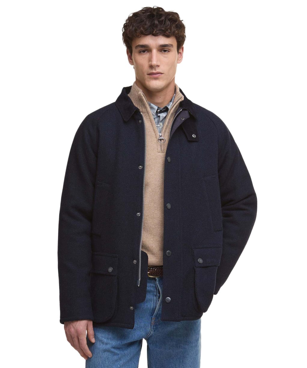 Men's Barbour Bedale Wool Jacket - New Navy