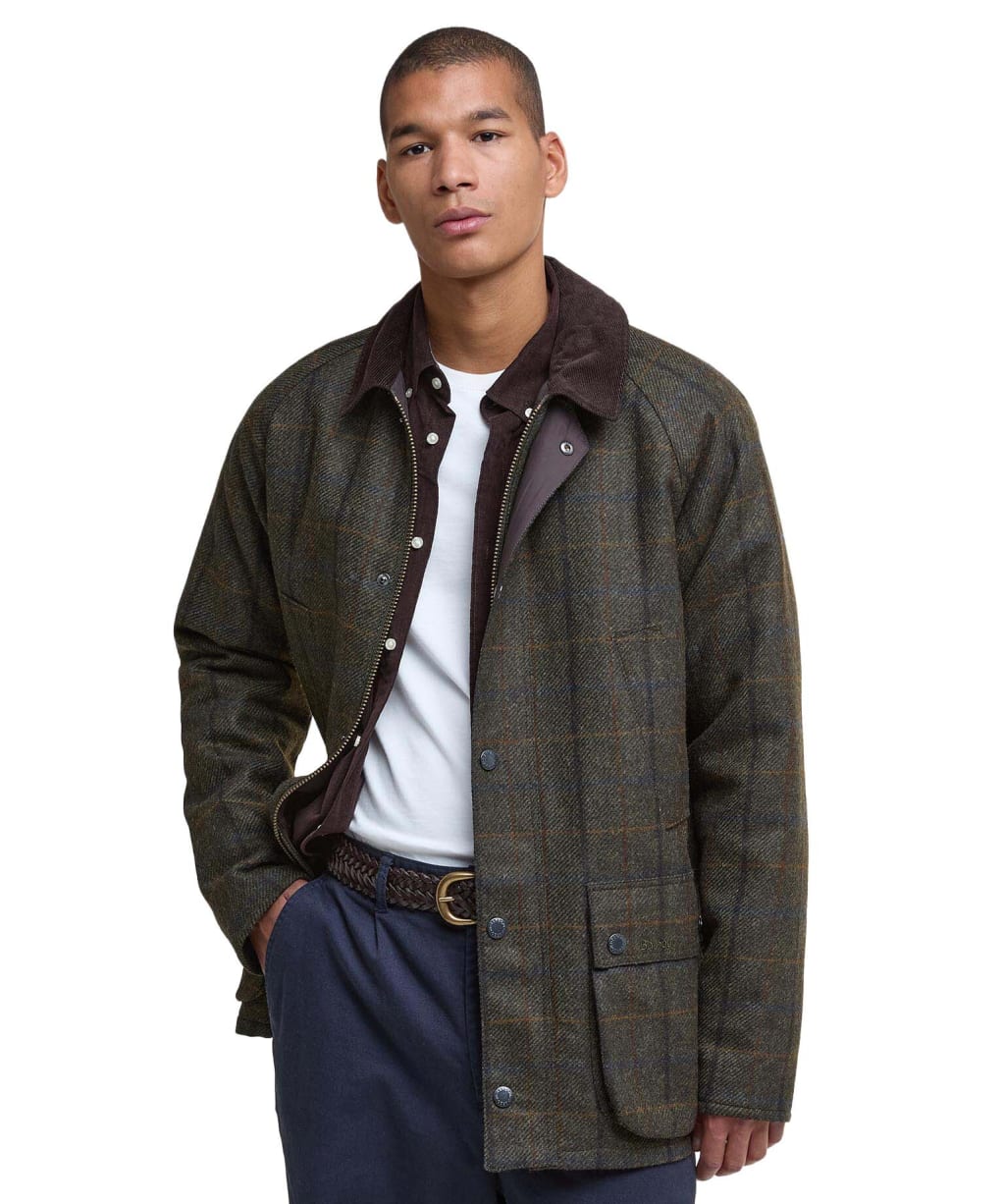 Men's Barbour Bedale Check Wool Jacket - New Brown