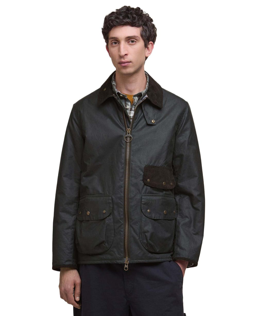 Men's Barbour Jig Waxed Jacket - Sage
