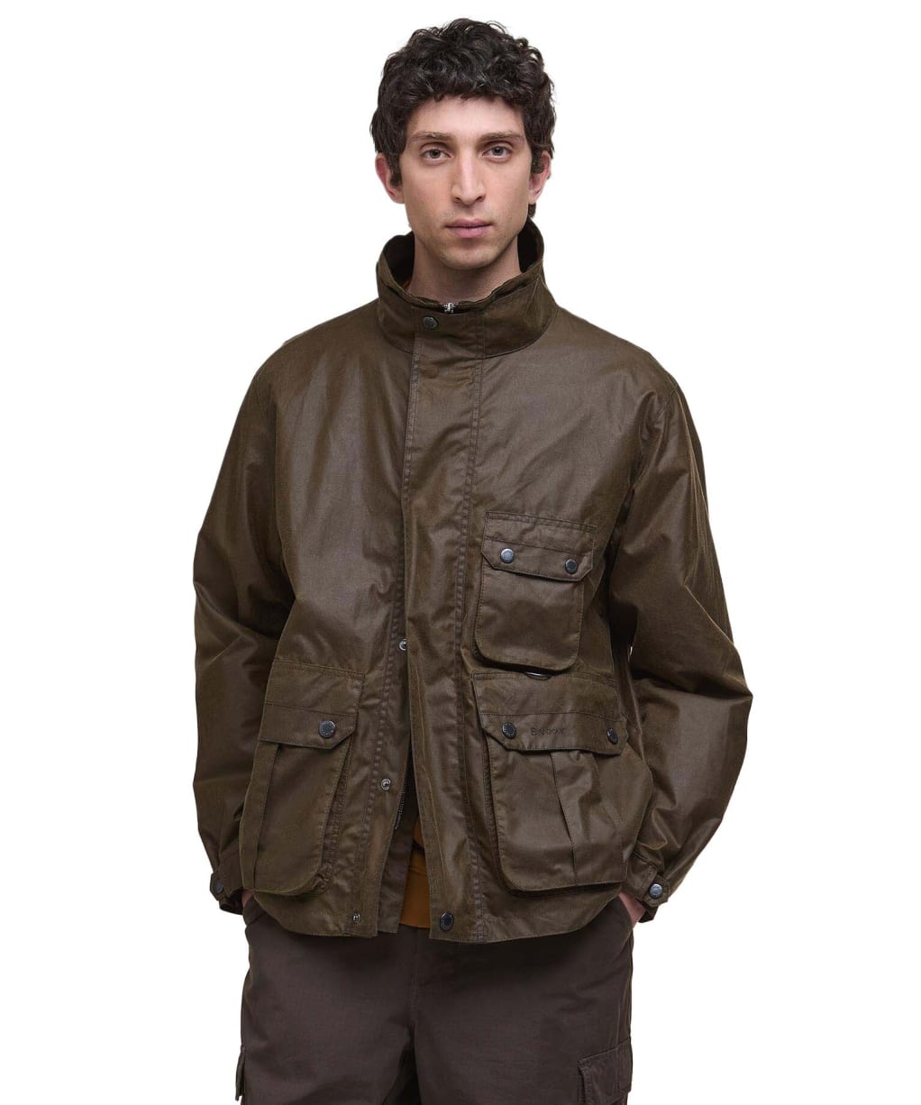 Men's Barbour Re-Engineered Utility Bedale Waxed Jacket - Beech