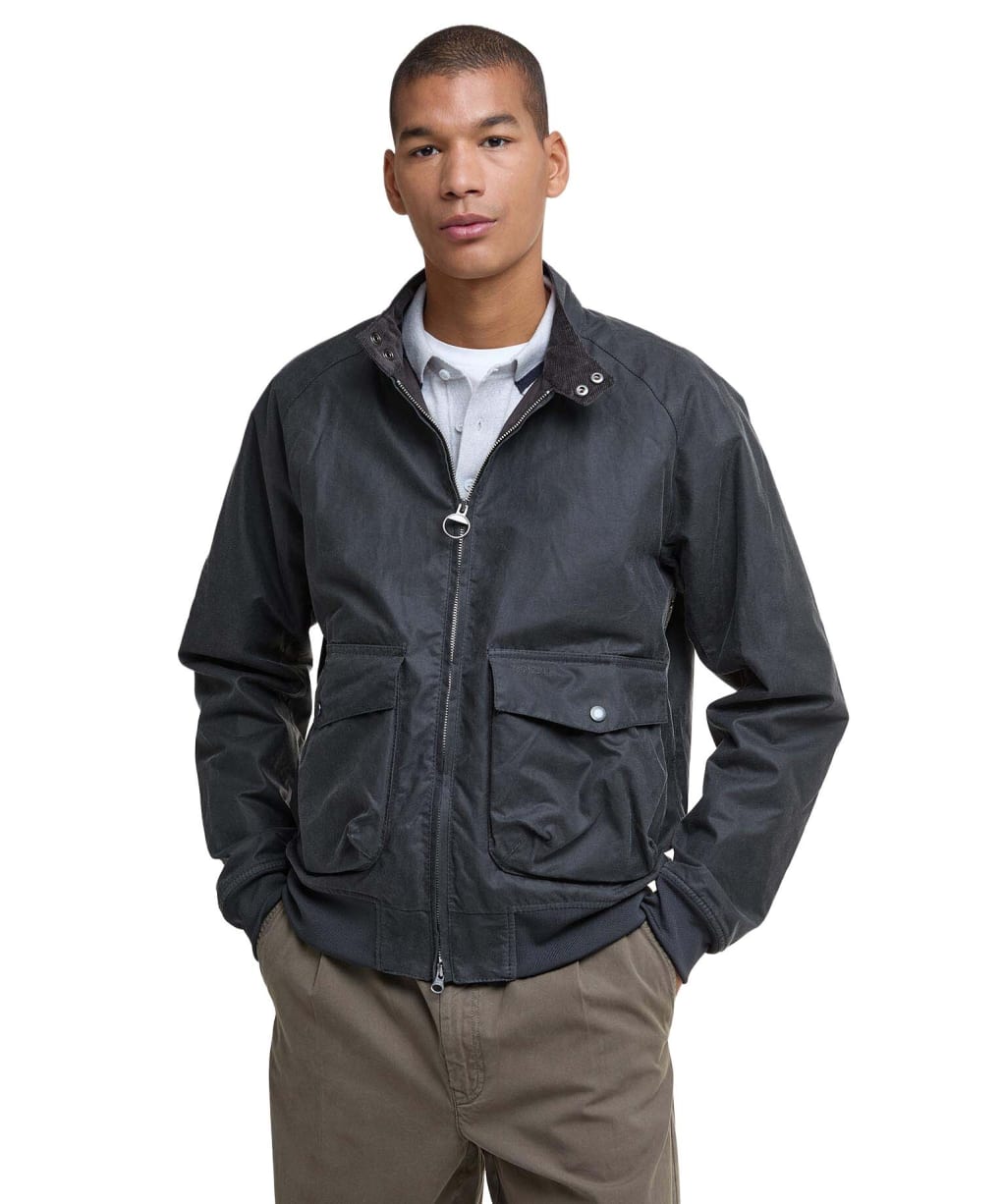 Men's Barbour Modern Royston Waxed Jacket - Grey