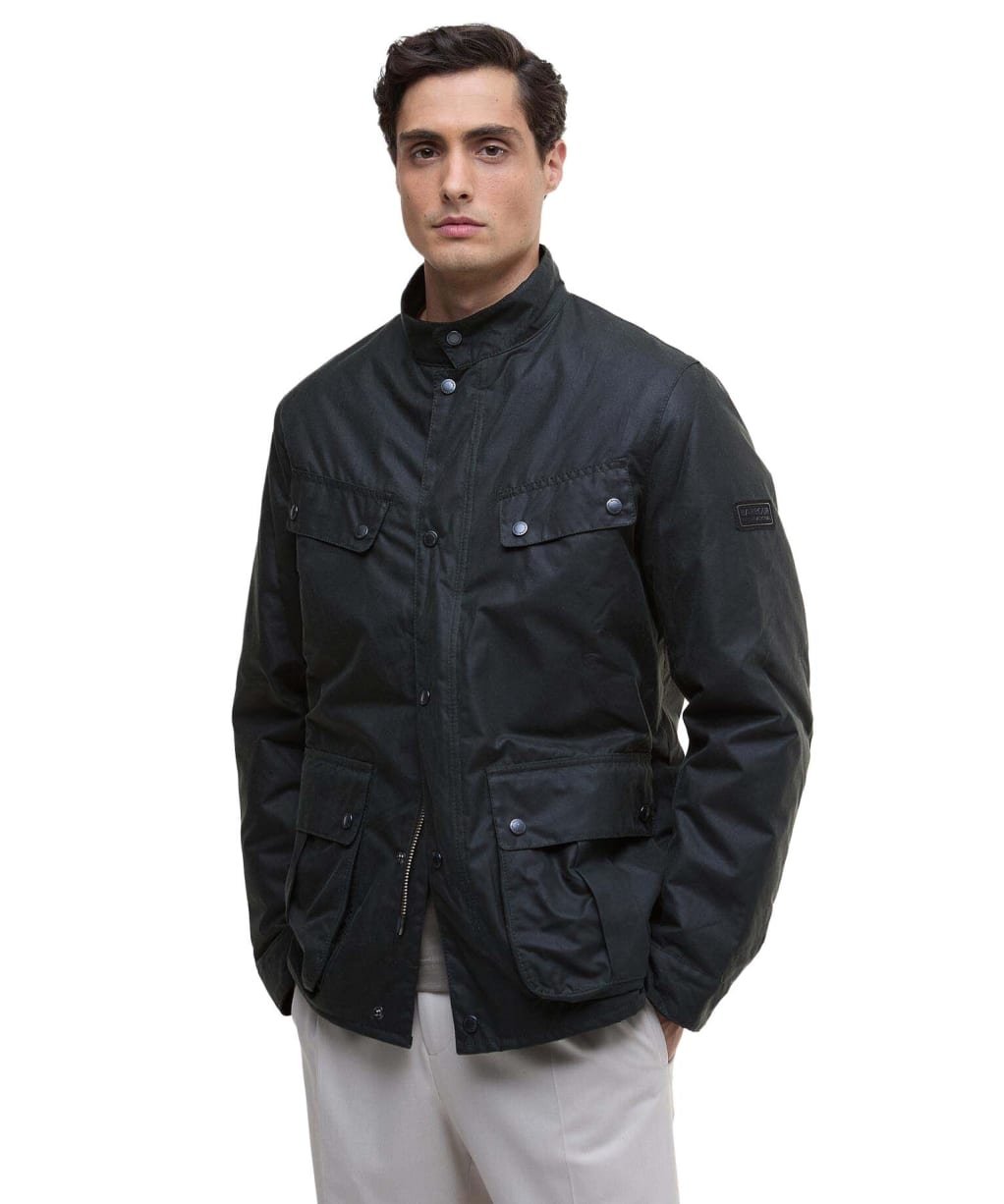 Men's Barbour International Dukeley Wax Jacket - Sage