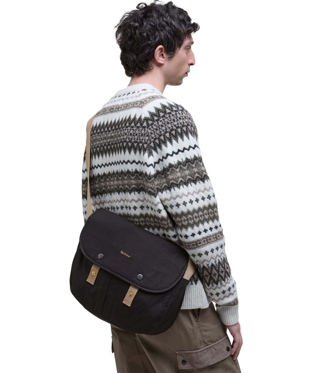 Barbour Transport Riever Crossbody Bag - Black / Modern Tartan