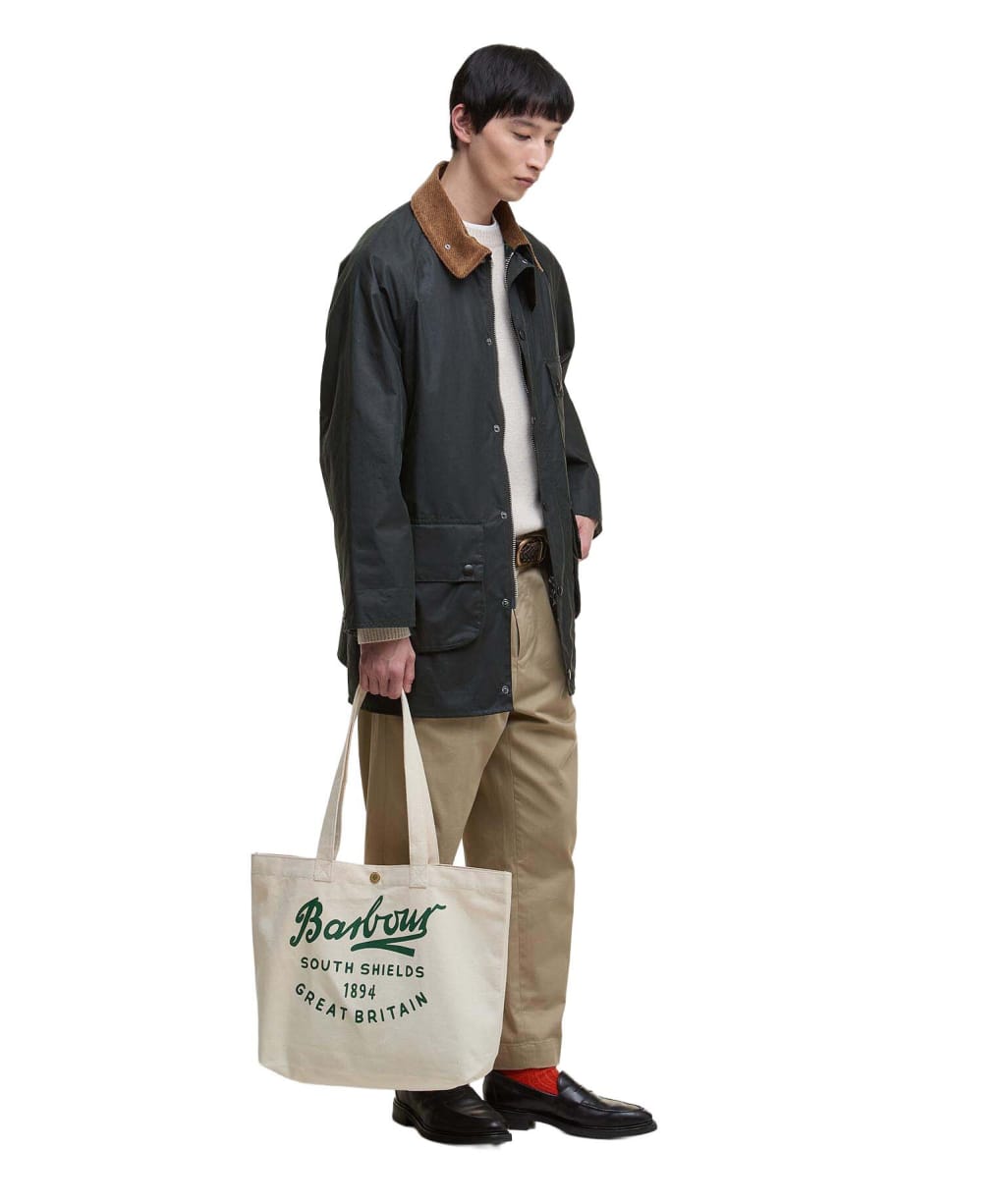Barbour Script Tote Bag - Natural