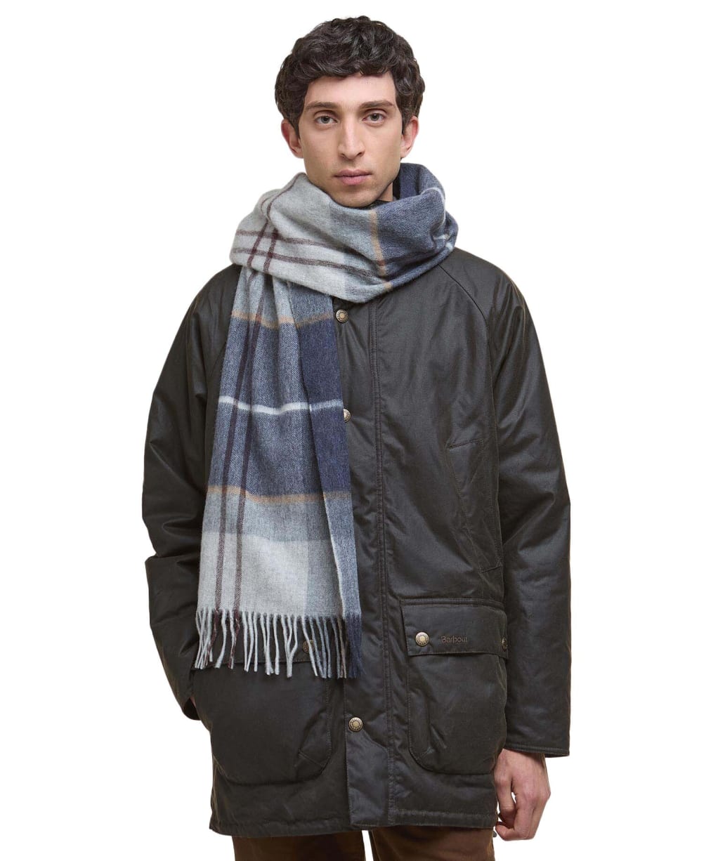 Barbour Carrbridge Tartan Scarf - Grey Midnight Tartan