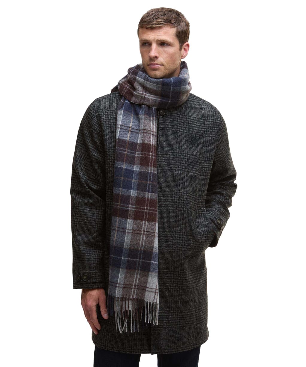 Barbour Brack Patchwork Tartan Scarf - Midnight Oak Tartan