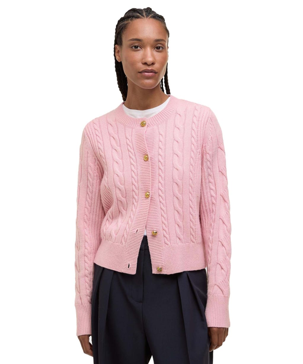 Women's Barbour Elina Knitted Cardigan - Cherry Blossom