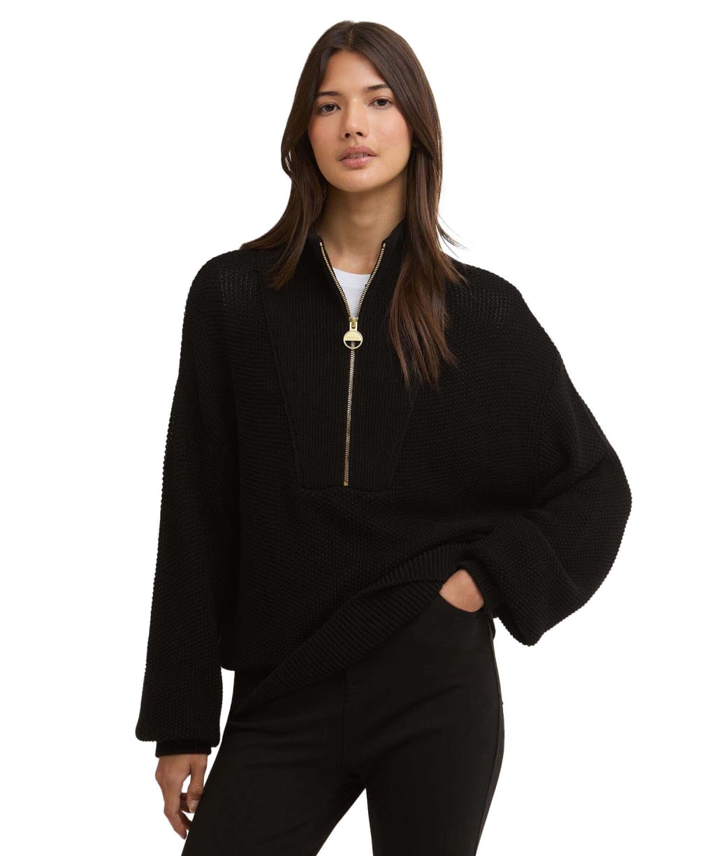 Women's Barbour International Rae Knitted Jumper - Black