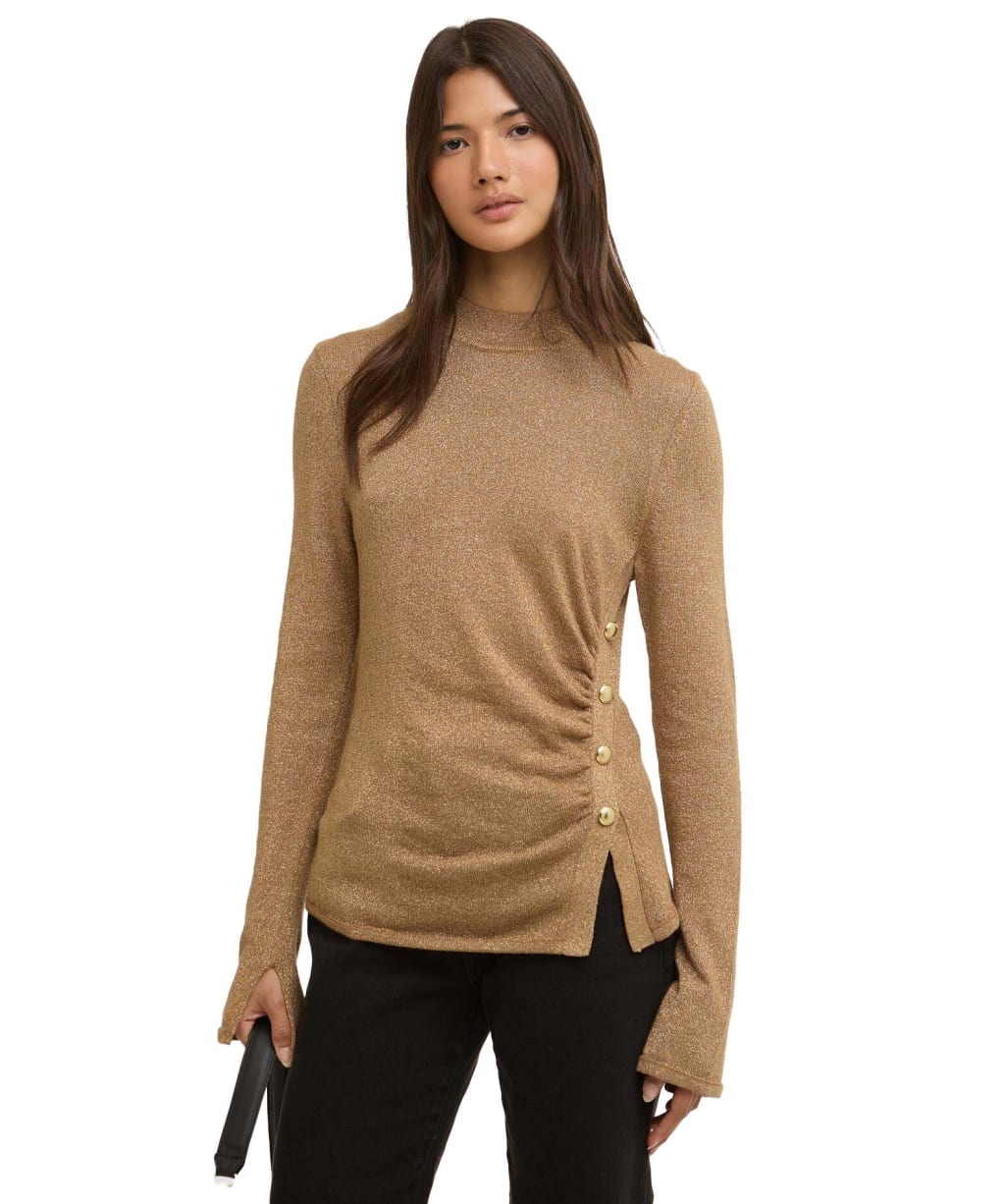Women's Barbour International Monique Knitted Jumper - Antique Bronze