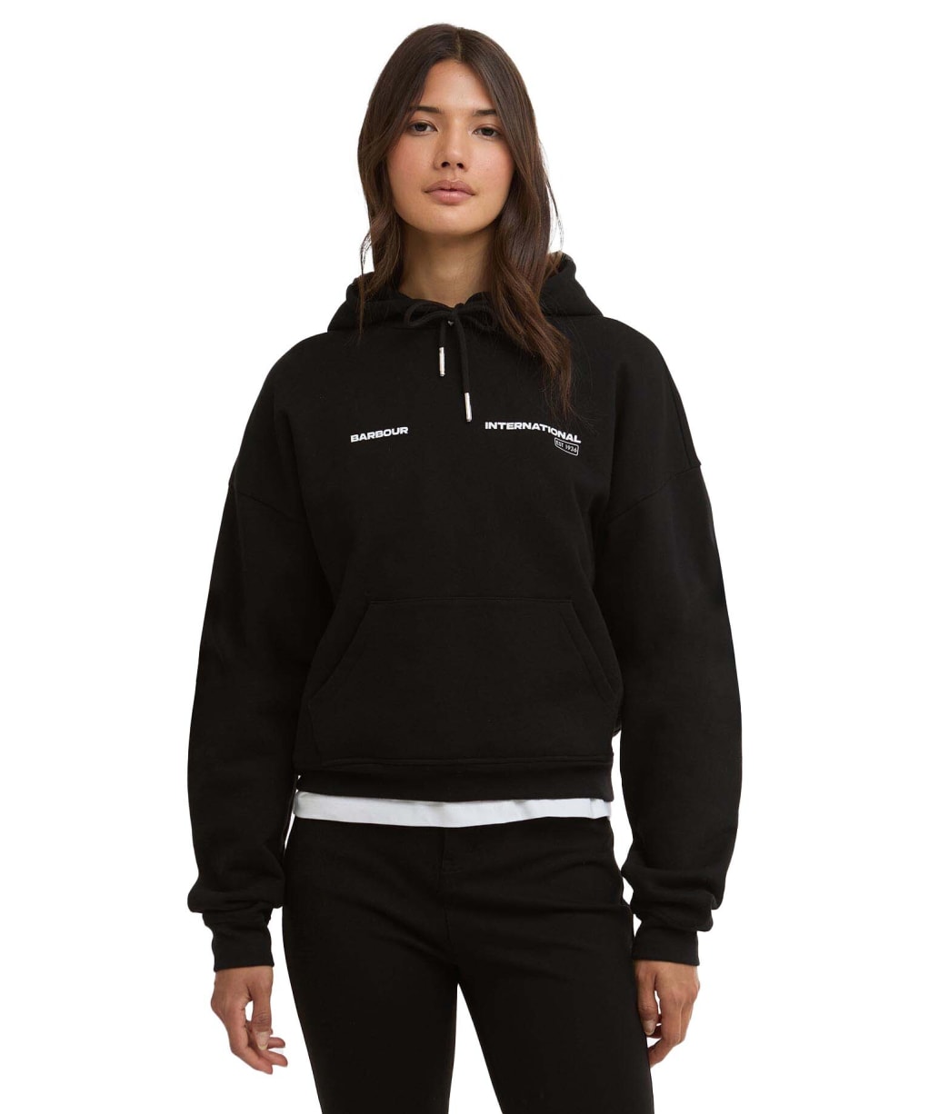 Women's Barbour International Ciara Hoodie - Black