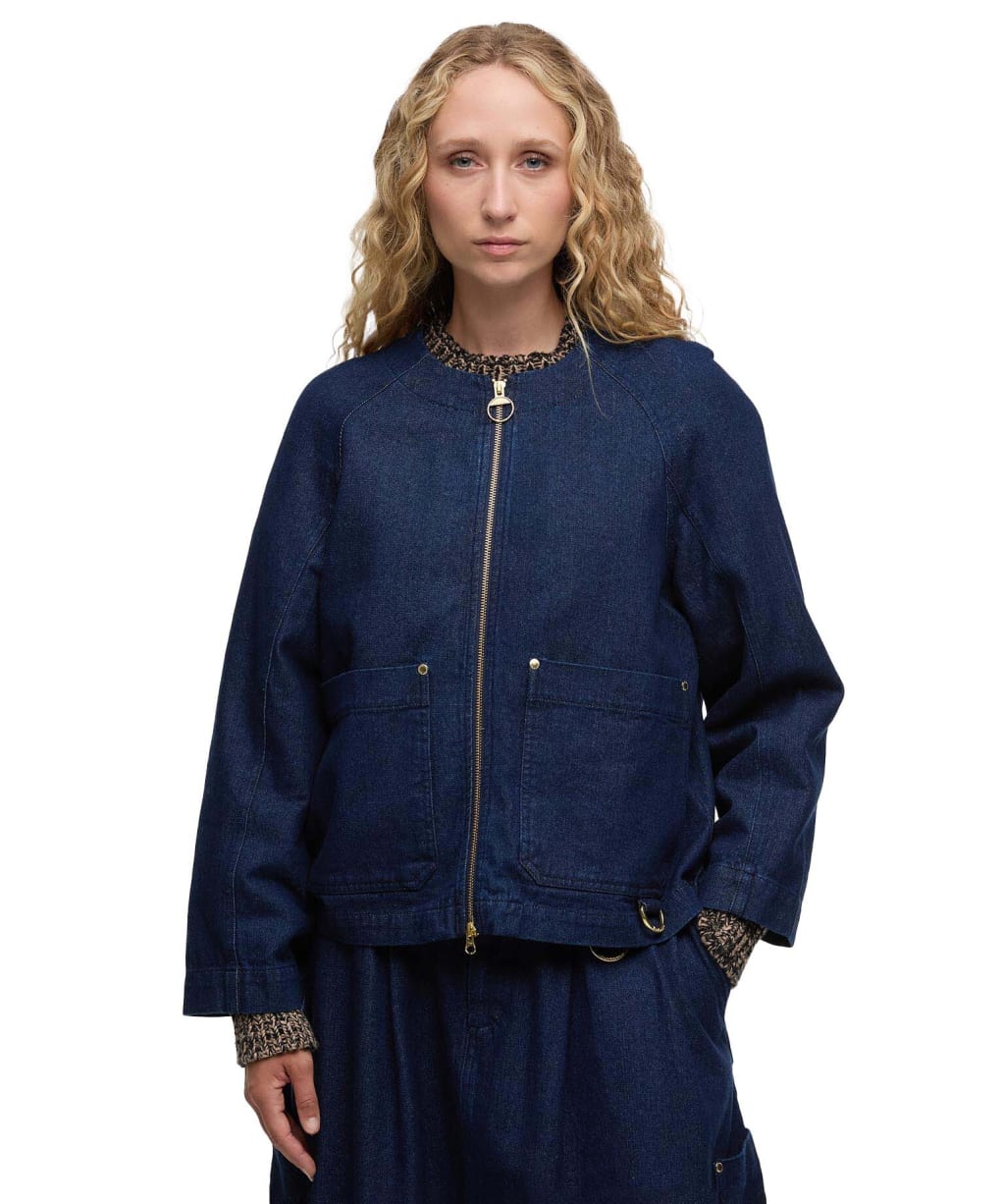 Women's Barbour Saima Denim Overshirt - Rinse Wash Denim