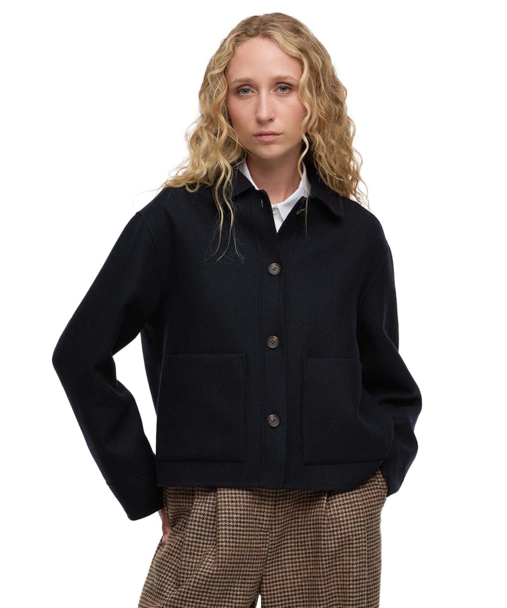 Women's Barbour Ashdon Overshirt - Dark Navy
