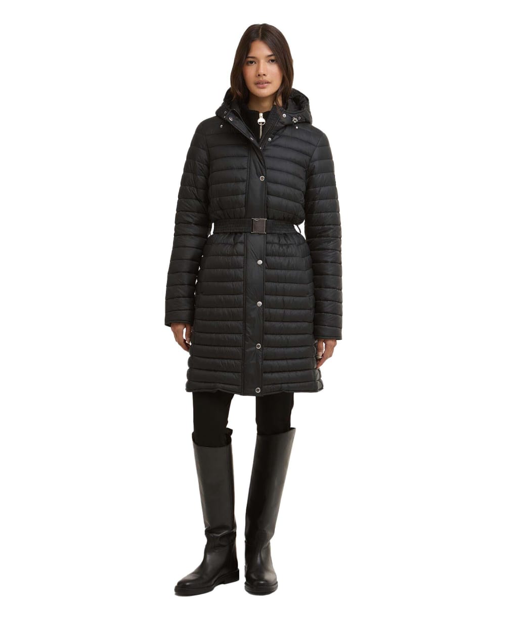 Women's Barbour International Longline Jada Puffer Jacket - Black