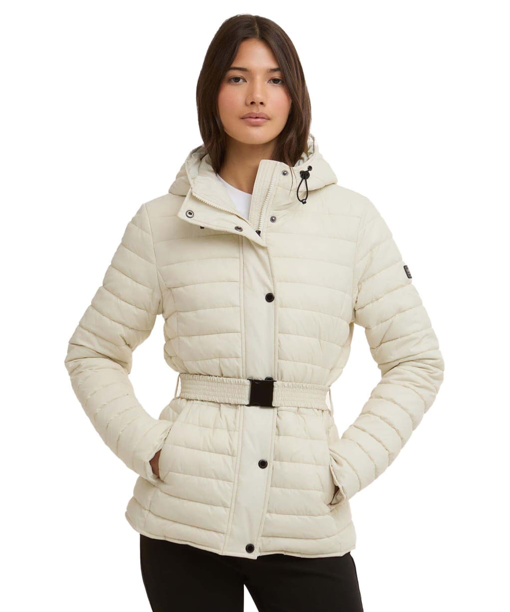 Women's Barbour International Jada Puffer Jacket - Bone White