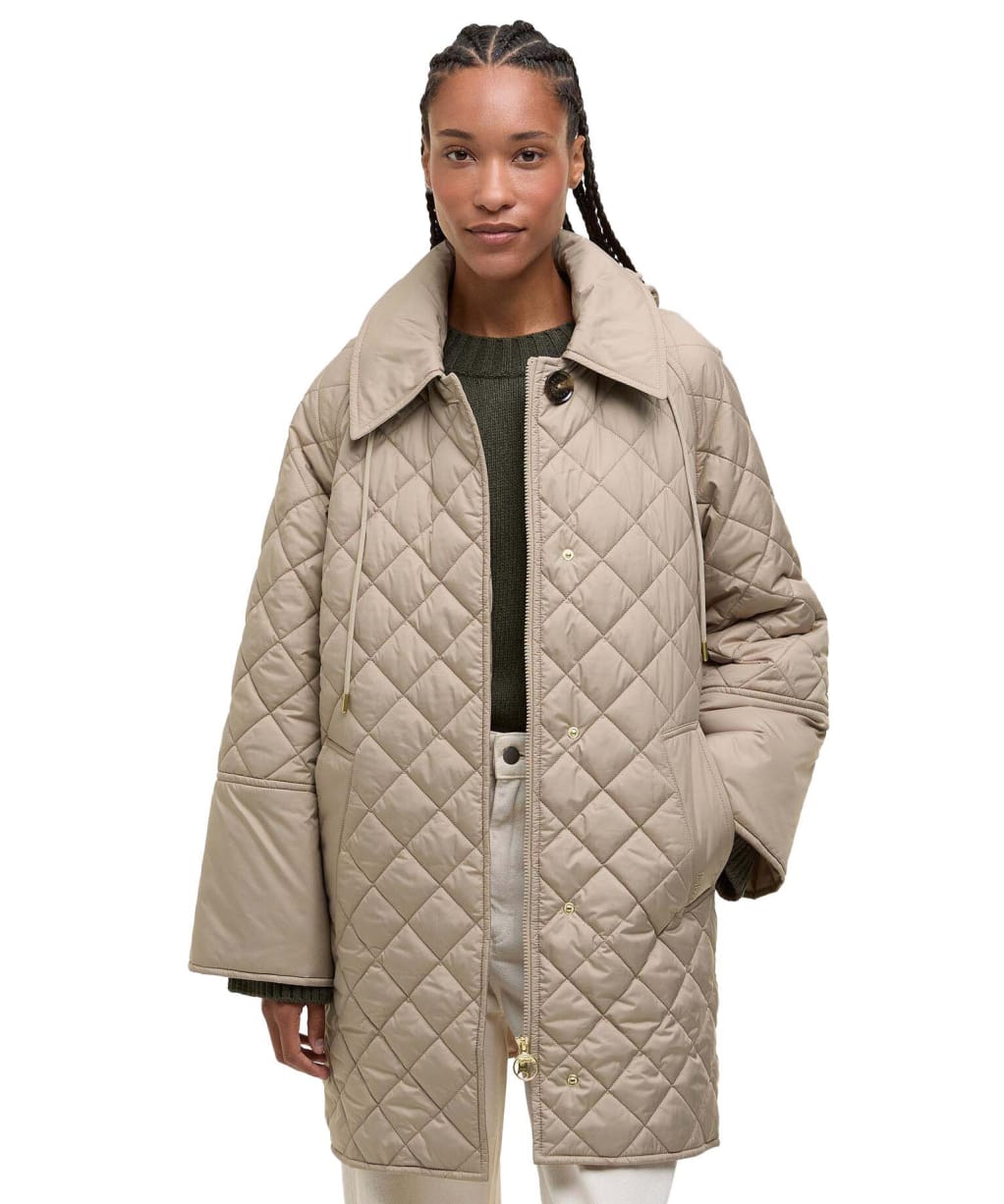Women's Barbour Cara Quilted Jacket - Honey / Ancient Poplar