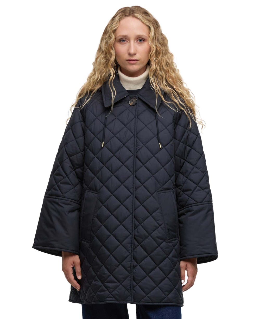 Women's Barbour Cara Quilted Jacket - Dark Navy / Ancient