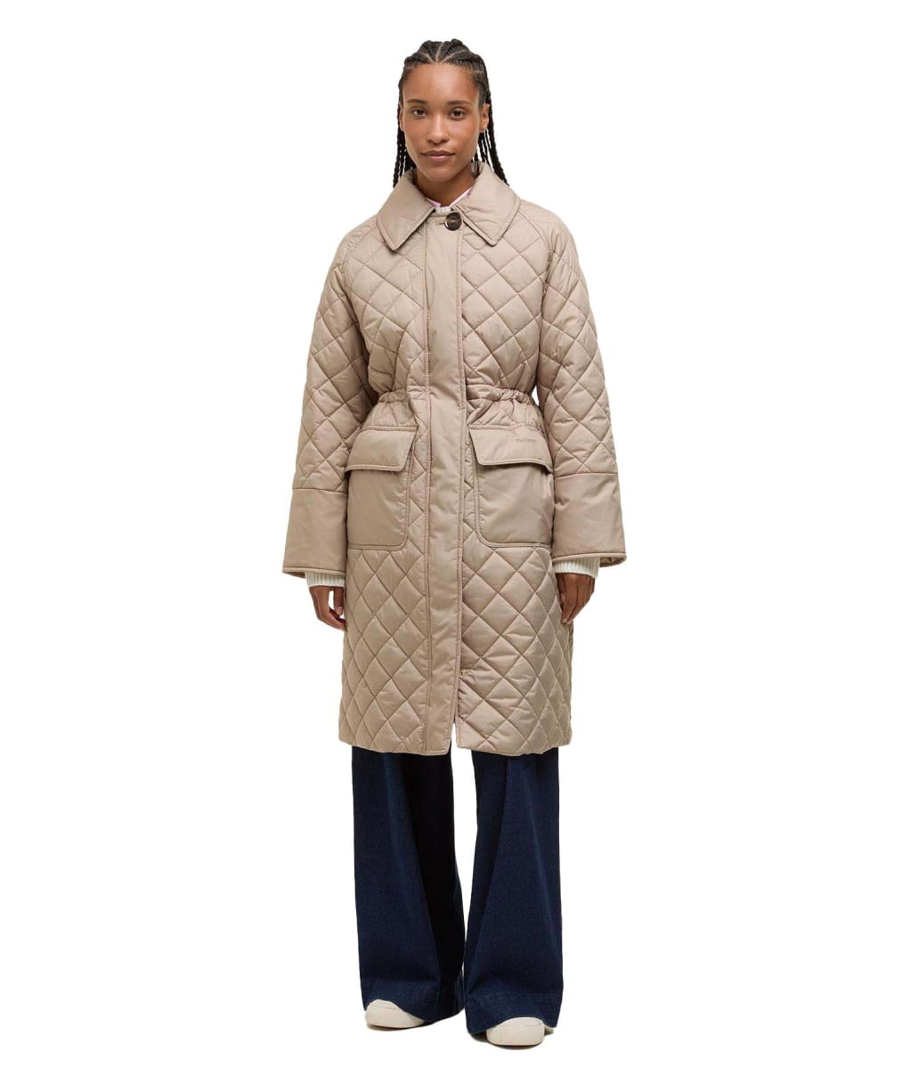Women's Barbour Aishling Quilted Jacket - Honey / Ancient Poplar