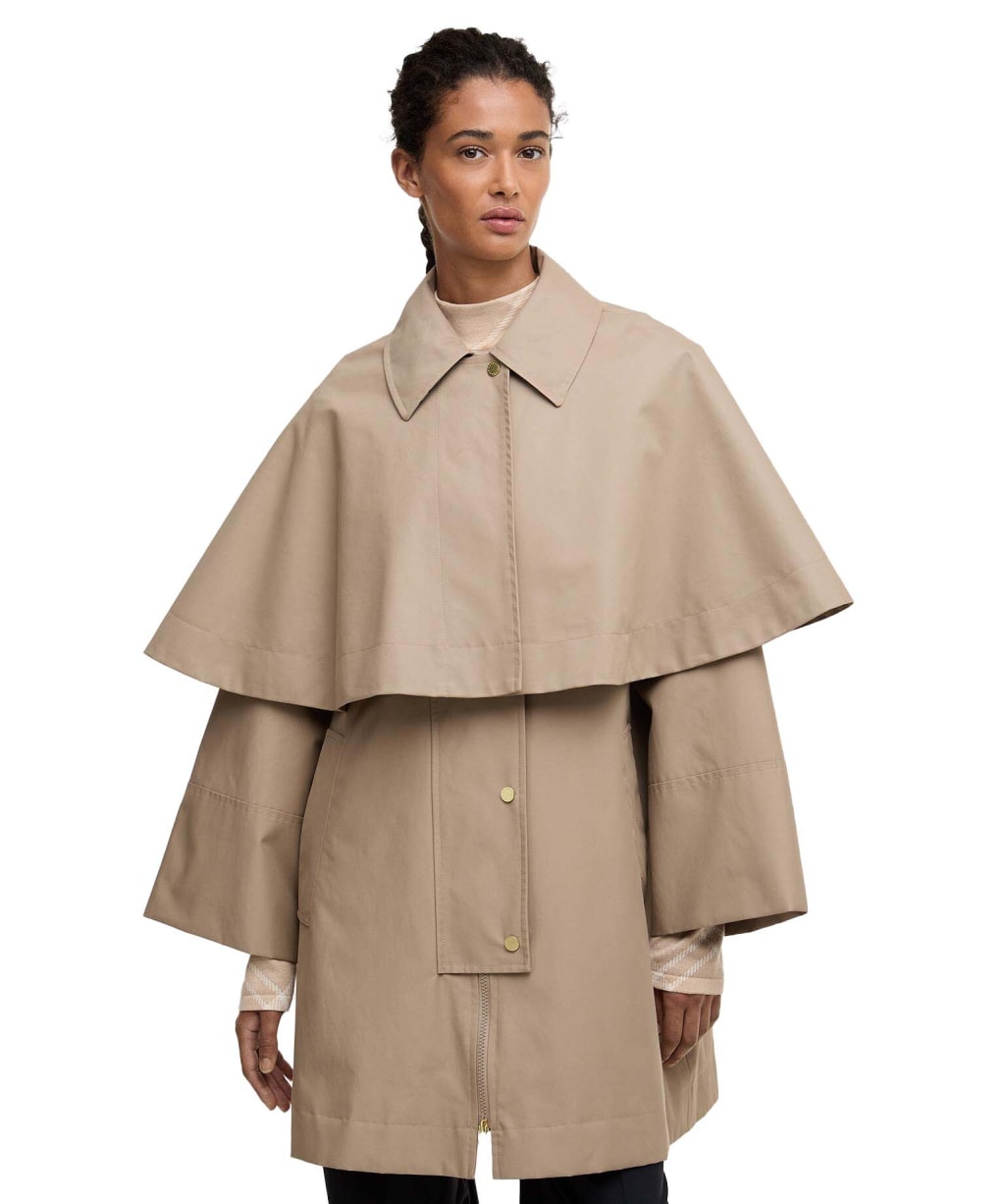 Women's Barbour Fia Showerproof Jacket - Honey / Ancient Poplar