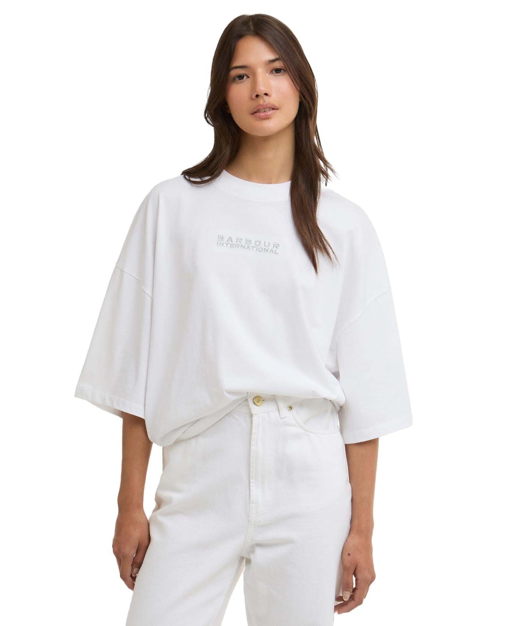 Women's Barbour International Katya T-Shirt - White