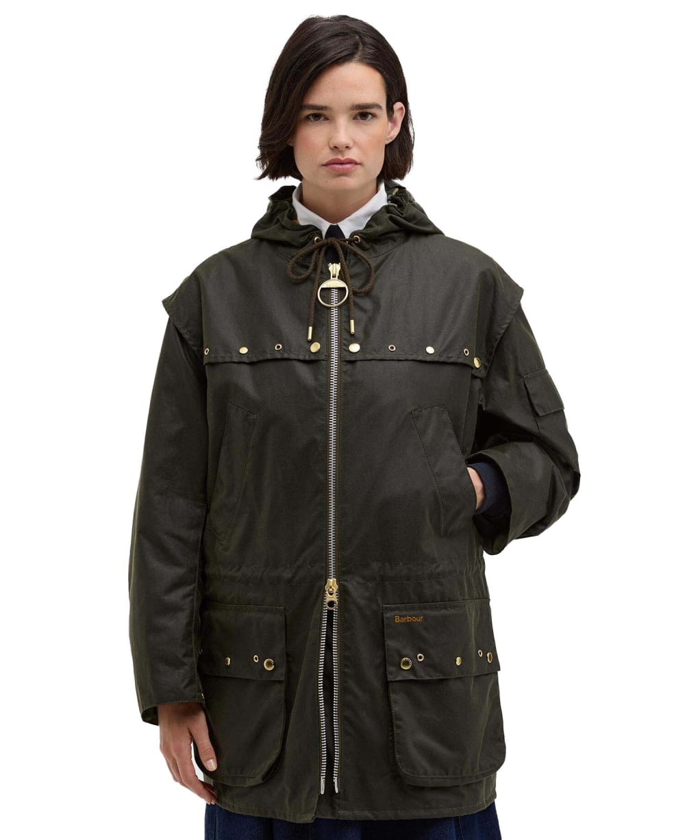 Women's Barbour Aberford Waxed Jacket - Archive Olive / Ancient