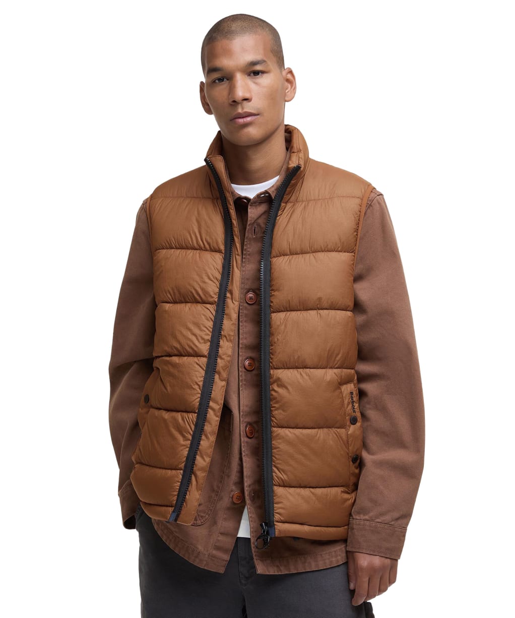 Men's Barbour Offshore Quilted Gilet - Umber