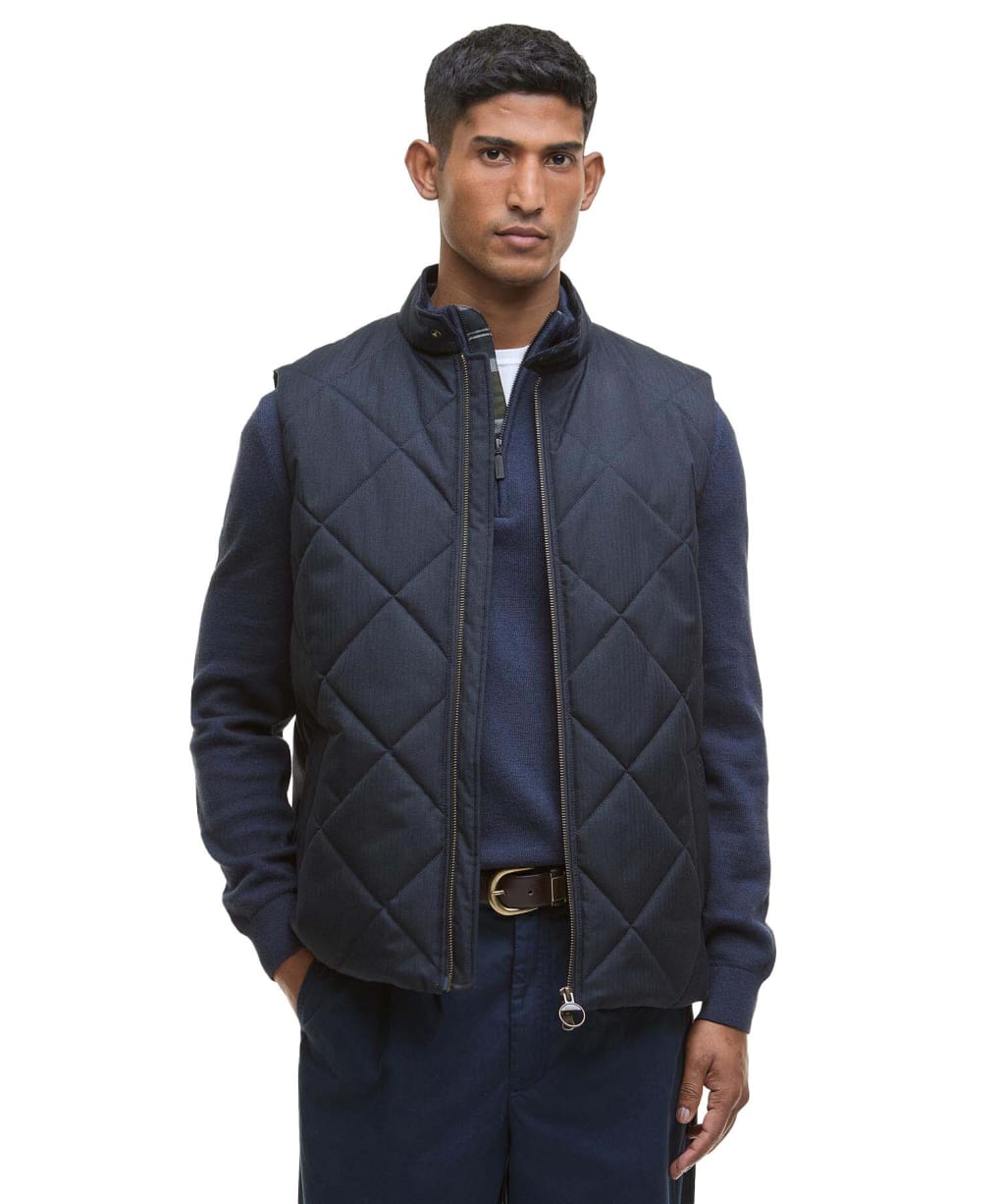 Men's Barbour City Harrington Quilted Gilet - Navy