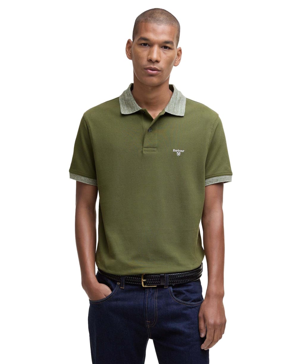 Men's Barbour Marlton Tailored Fit Polo Shirt - Wintermoss