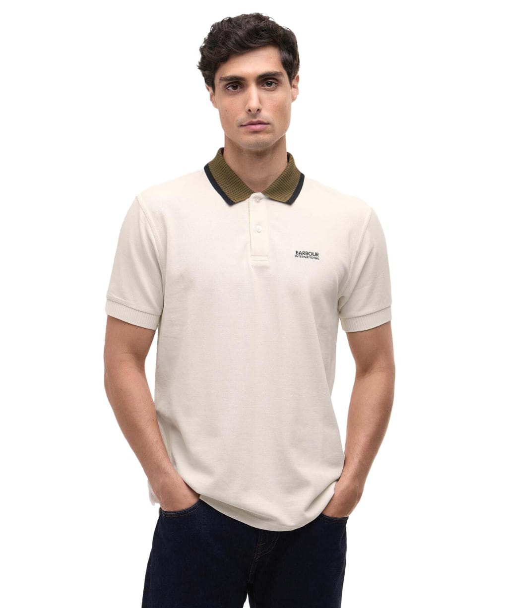 Men's Barbour International Muller Polo Shirt - Whisper White