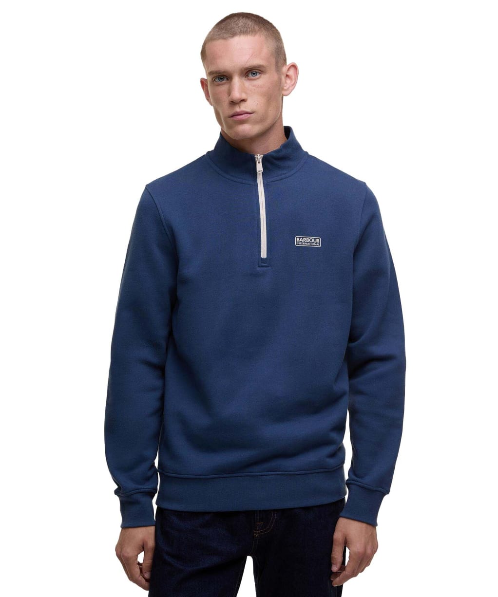Men's Barbour International Clipper Funnel Neck Sweatshirt - Insignia Blue