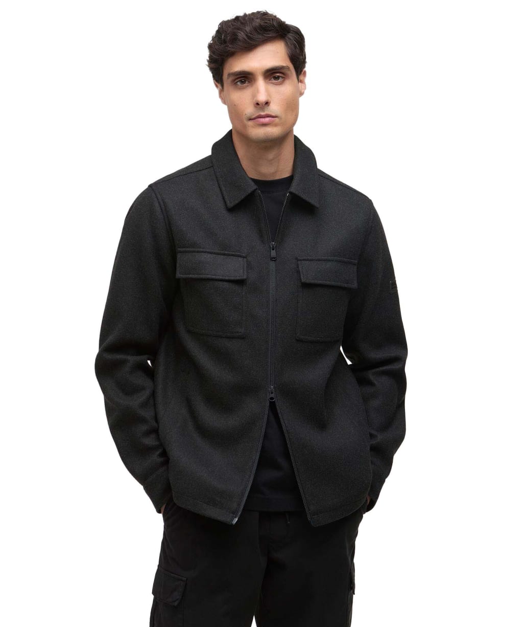 Men's Barbour International Walken Overshirt - Charcoal