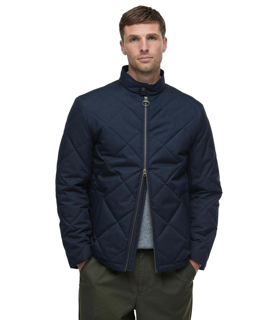 Men's Barbour City Harrington Quilted Jacket - Navy