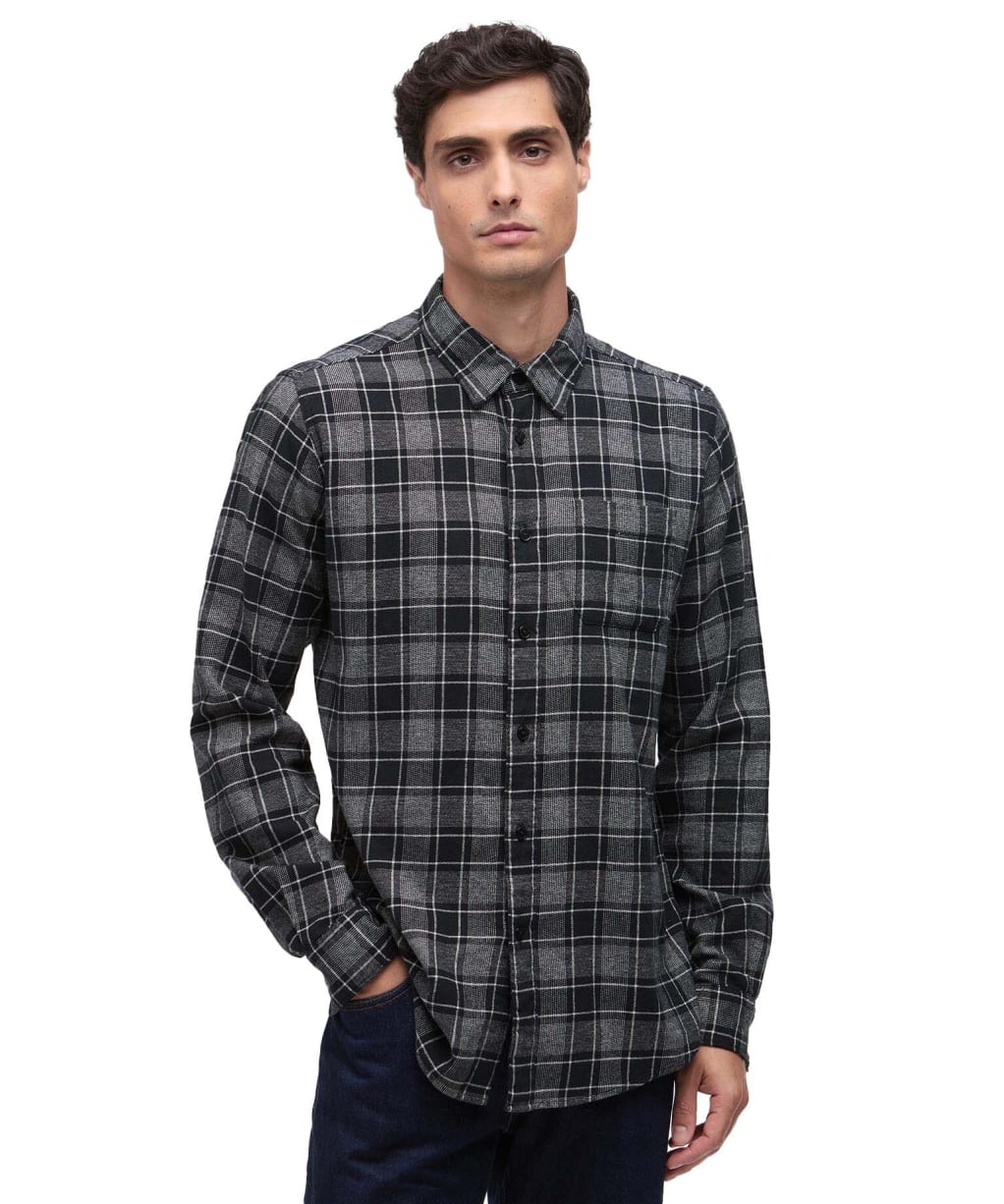 Men's Barbour International Basset Long Sleeved Shirt - Black