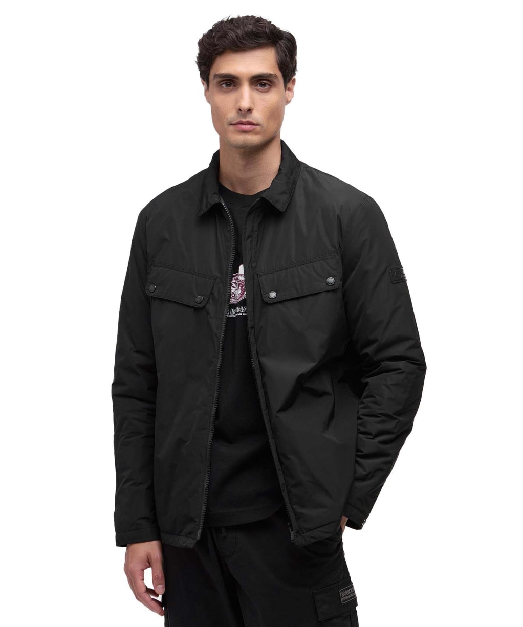 Men's Barbour International Padded Ariel Shirt Jacket - Black
