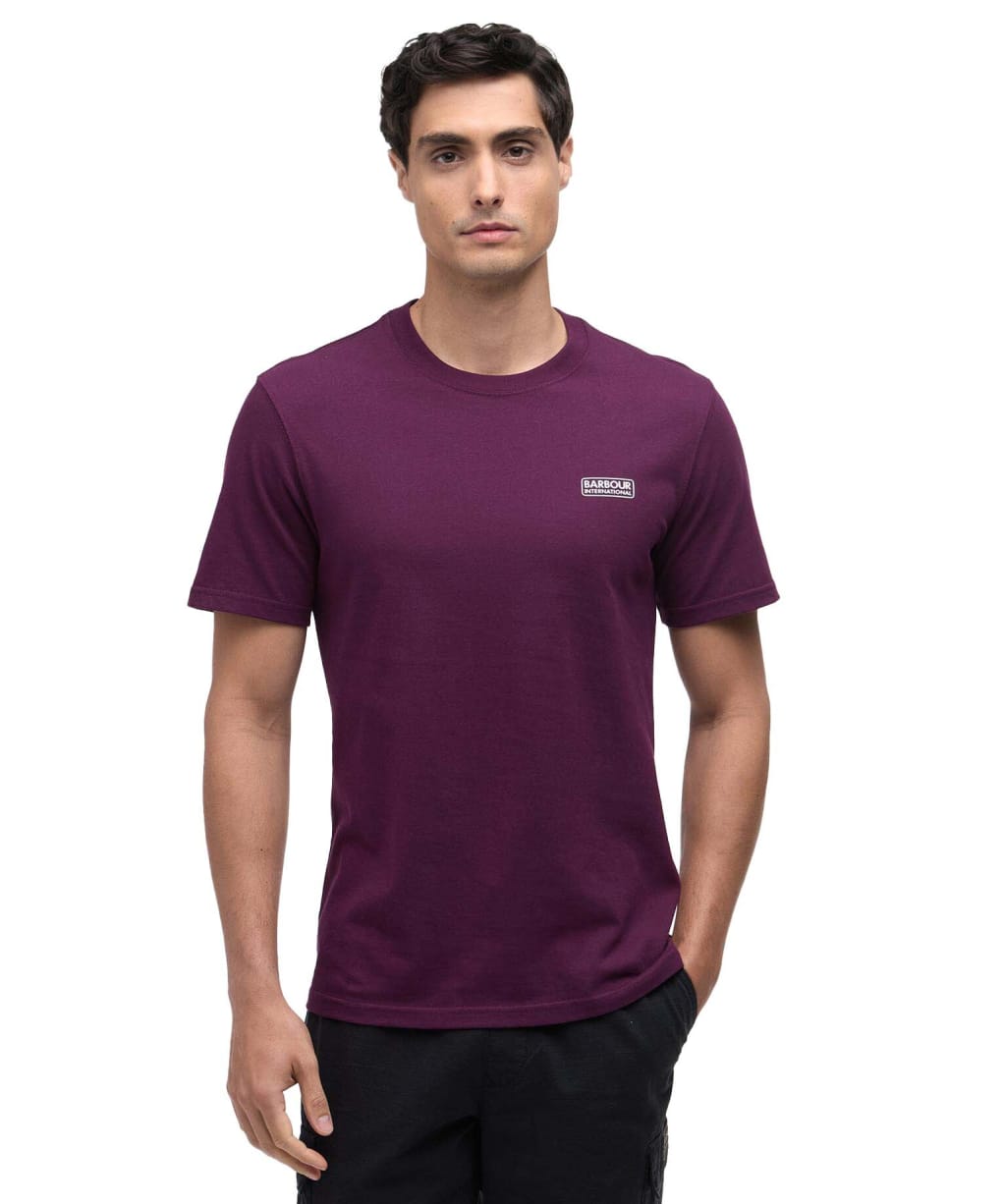 Men's Barbour International Small Logo Tee - Potent Merlot