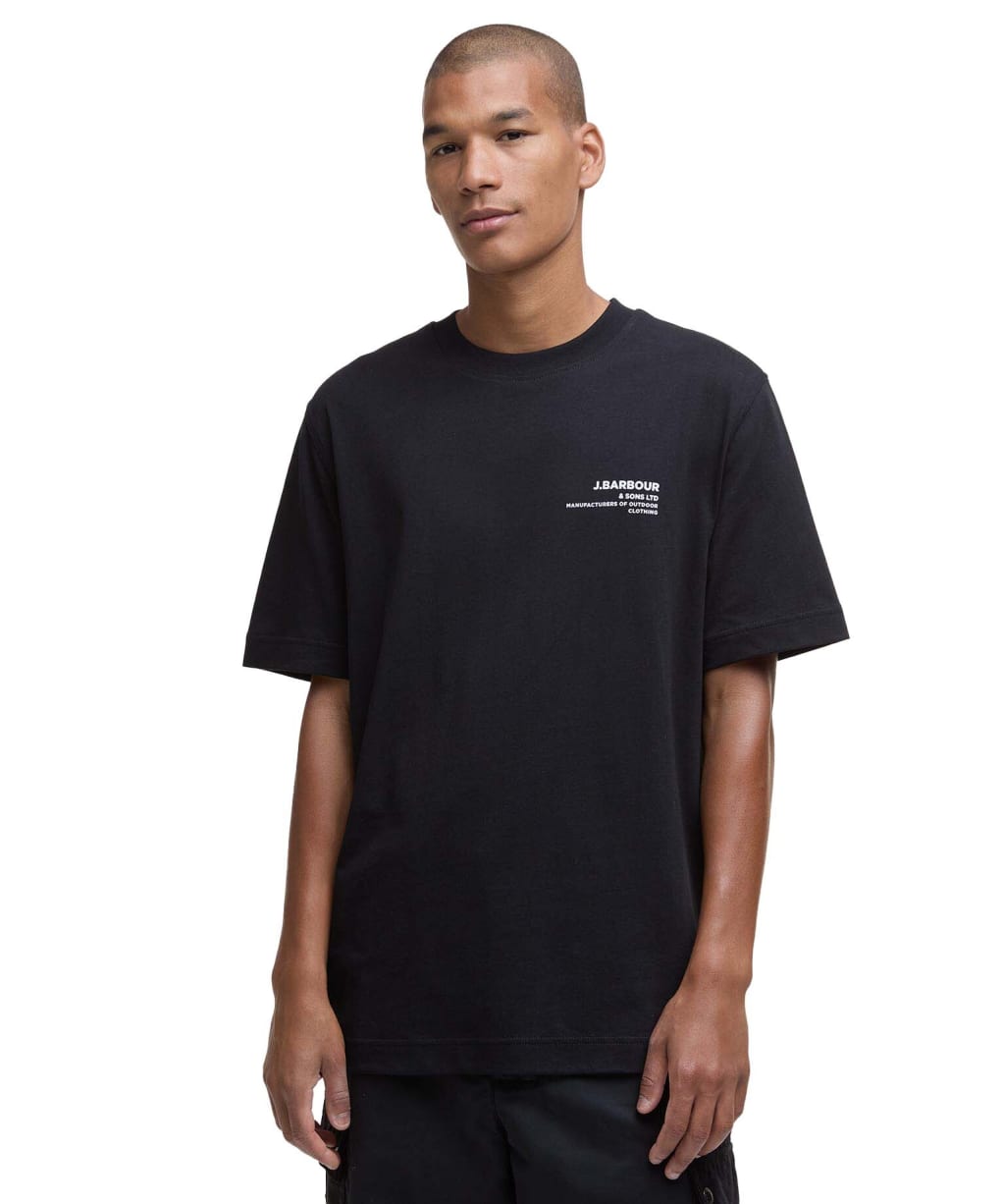 Men's Barbour Parkend Photographic Relaxed T-Shirt - Black