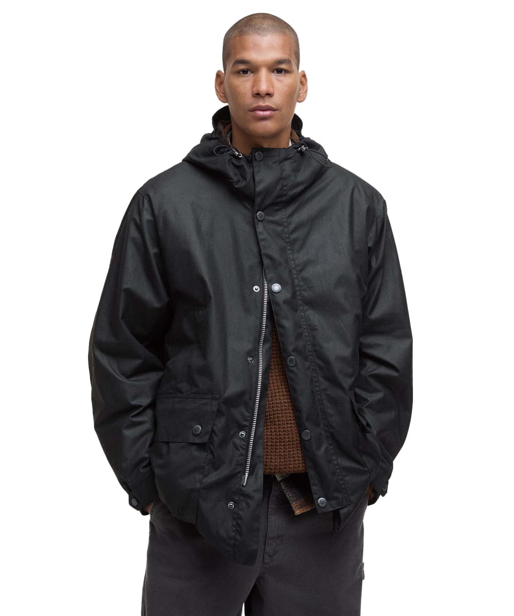 Men's Barbour Tide Waxed Jacket - Black