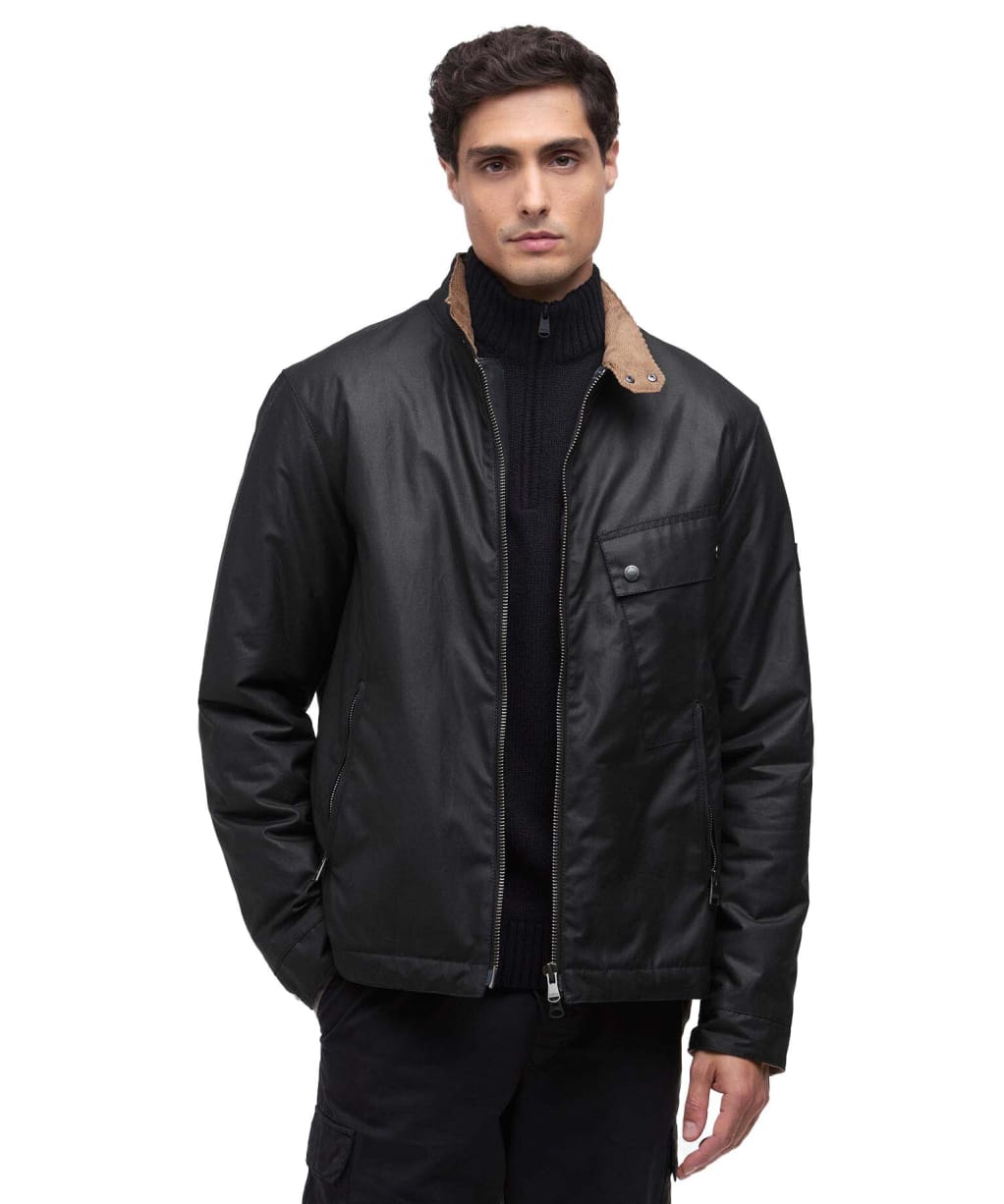 Men's Barbour International Chard Waxed Jacket - Black