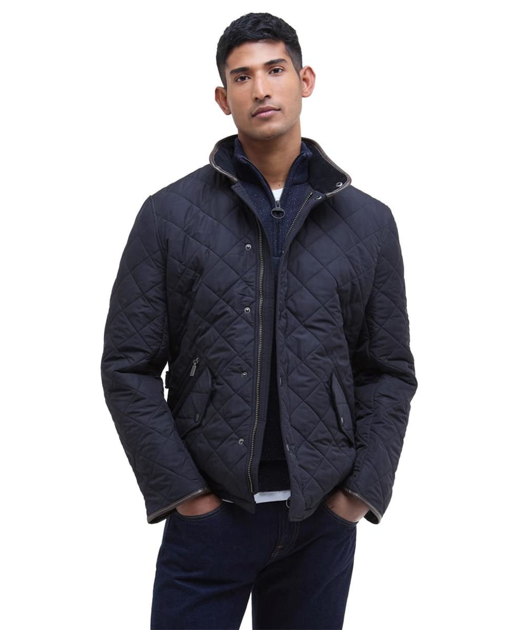 Men's Barbour Powell Quilted Jacket - Navy