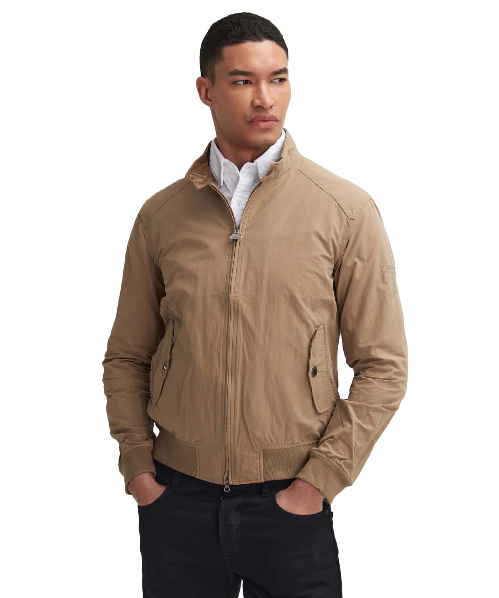 Men's Barbour International Steve McQueen Rectifier Harrington Casual Jacket - Military Brown