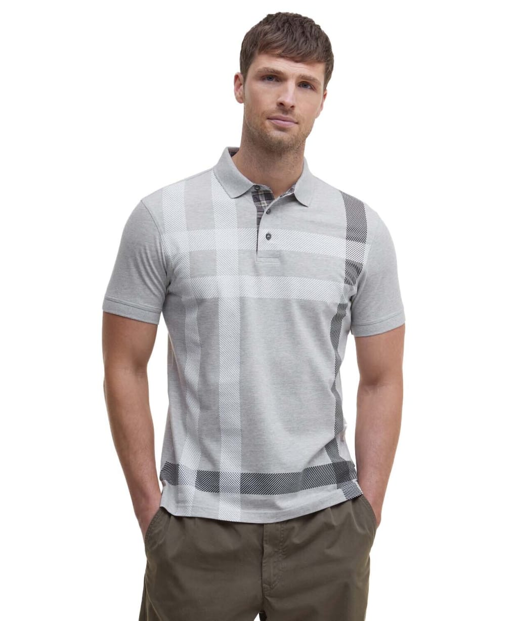 Men’s Barbour Blaine Polo Shirt - Grey Marl