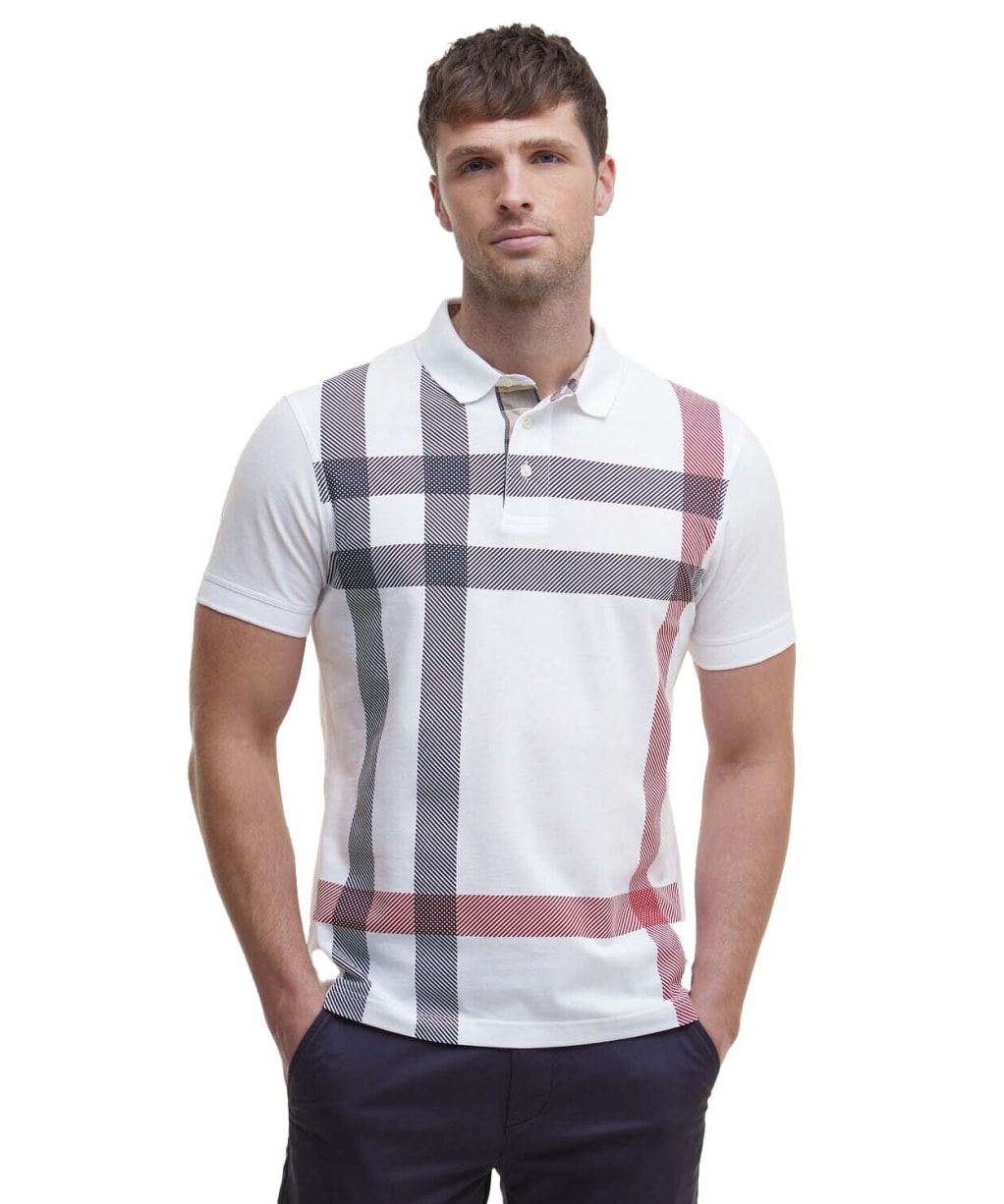 Men’s Barbour Blaine Polo Shirt - White