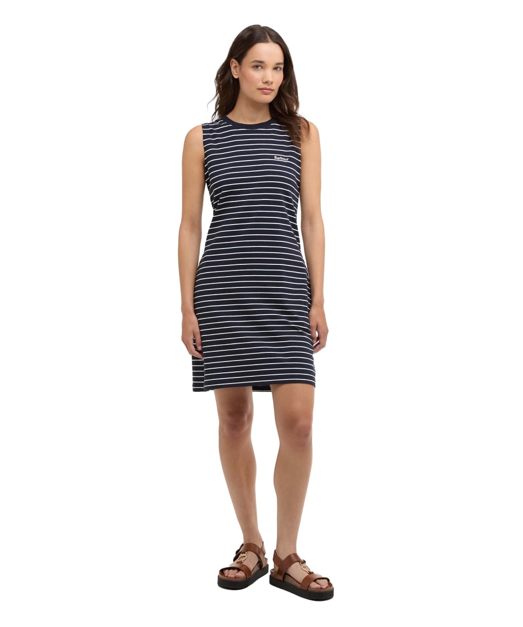 Women's Barbour Hartland Mini Dress - Navy / Cloud Stripe