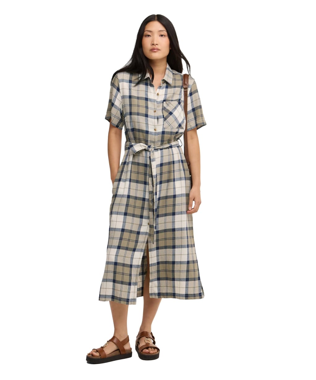 Women's Barbour Fern Midi Dress - Dress Navy Tartan