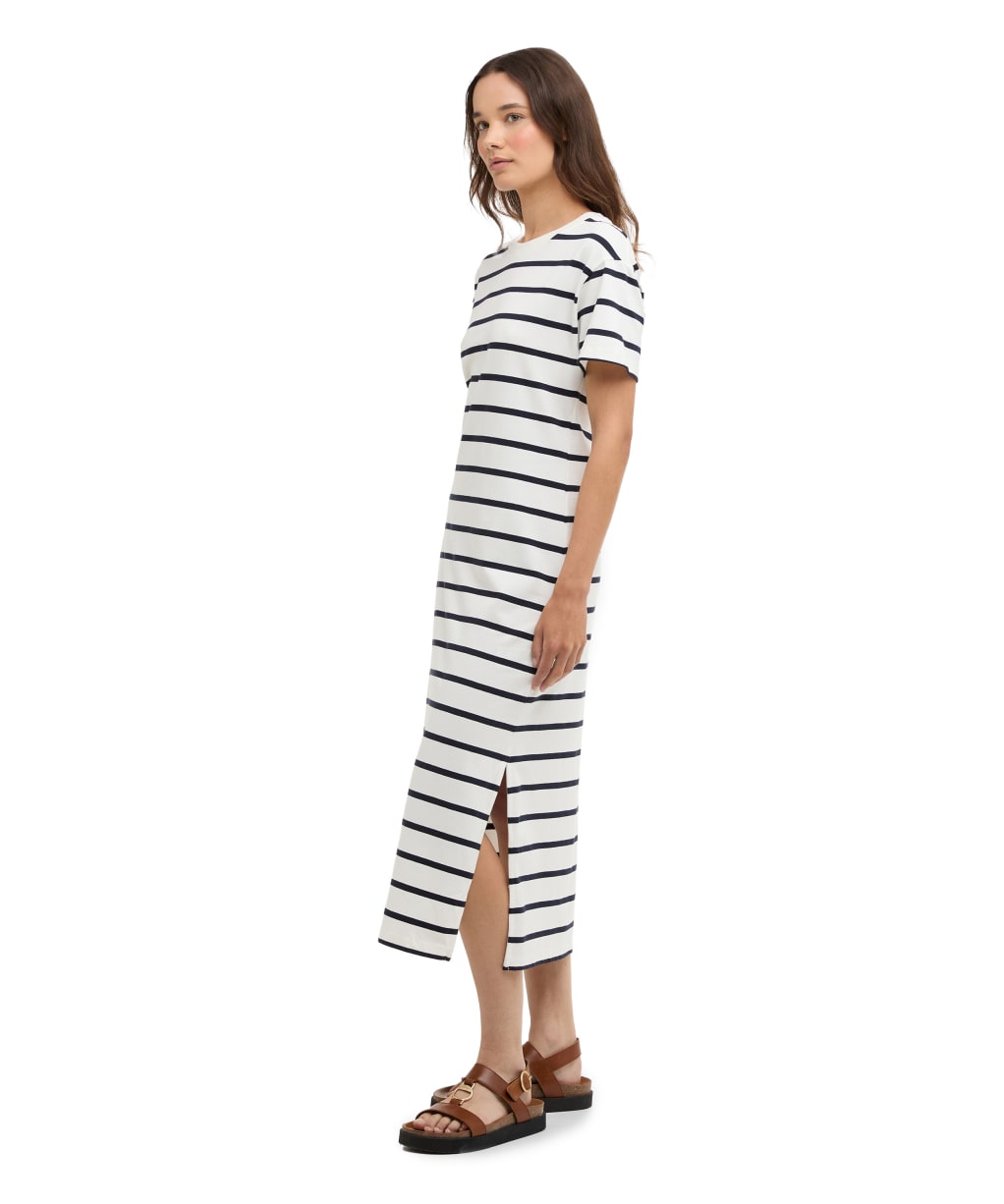 Women's Barbour Selena Midi Dress - Cloud / Navy Stripe