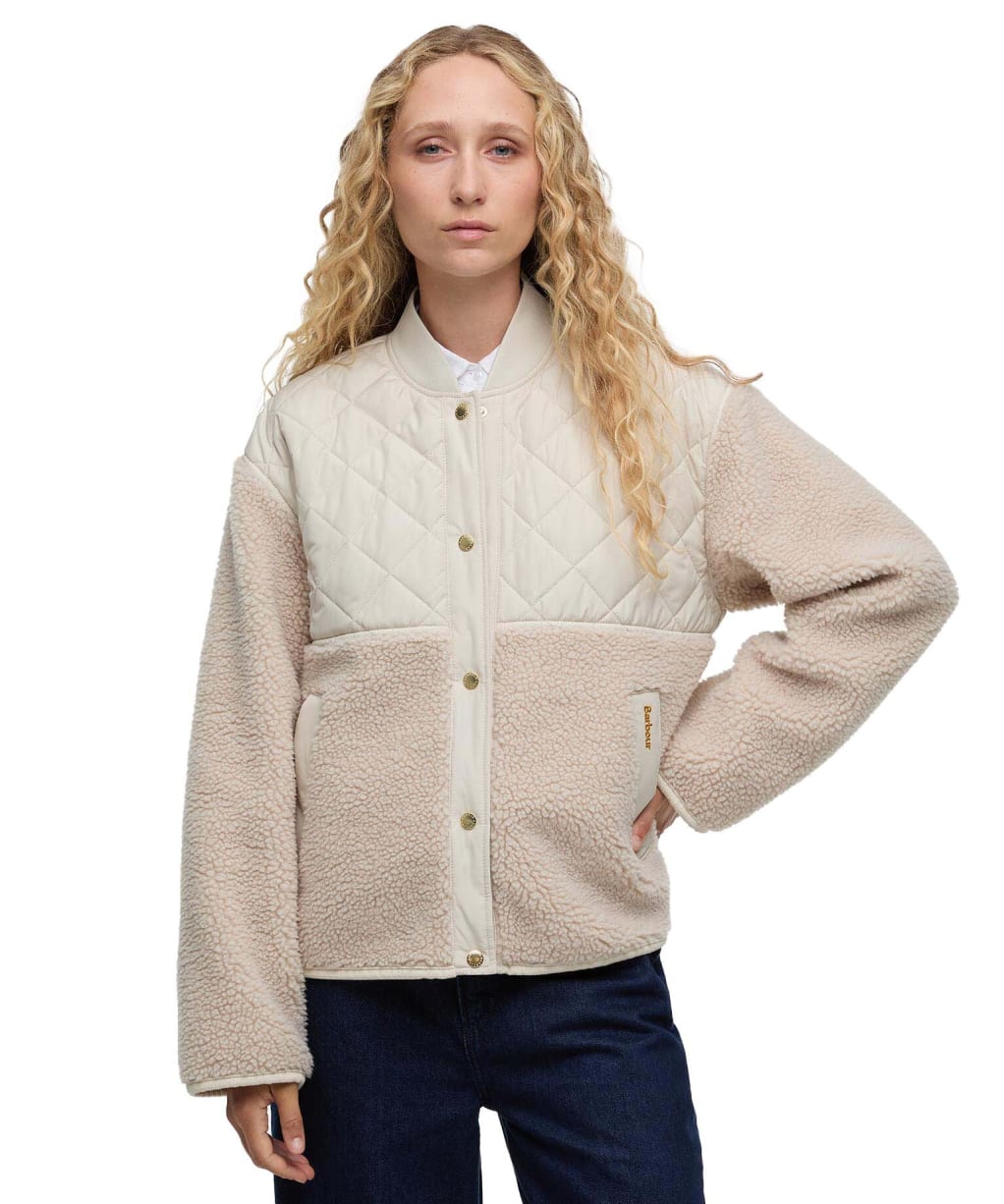 Women's Barbour Wetherby Fleece - Oatmeal / Silver Cloud