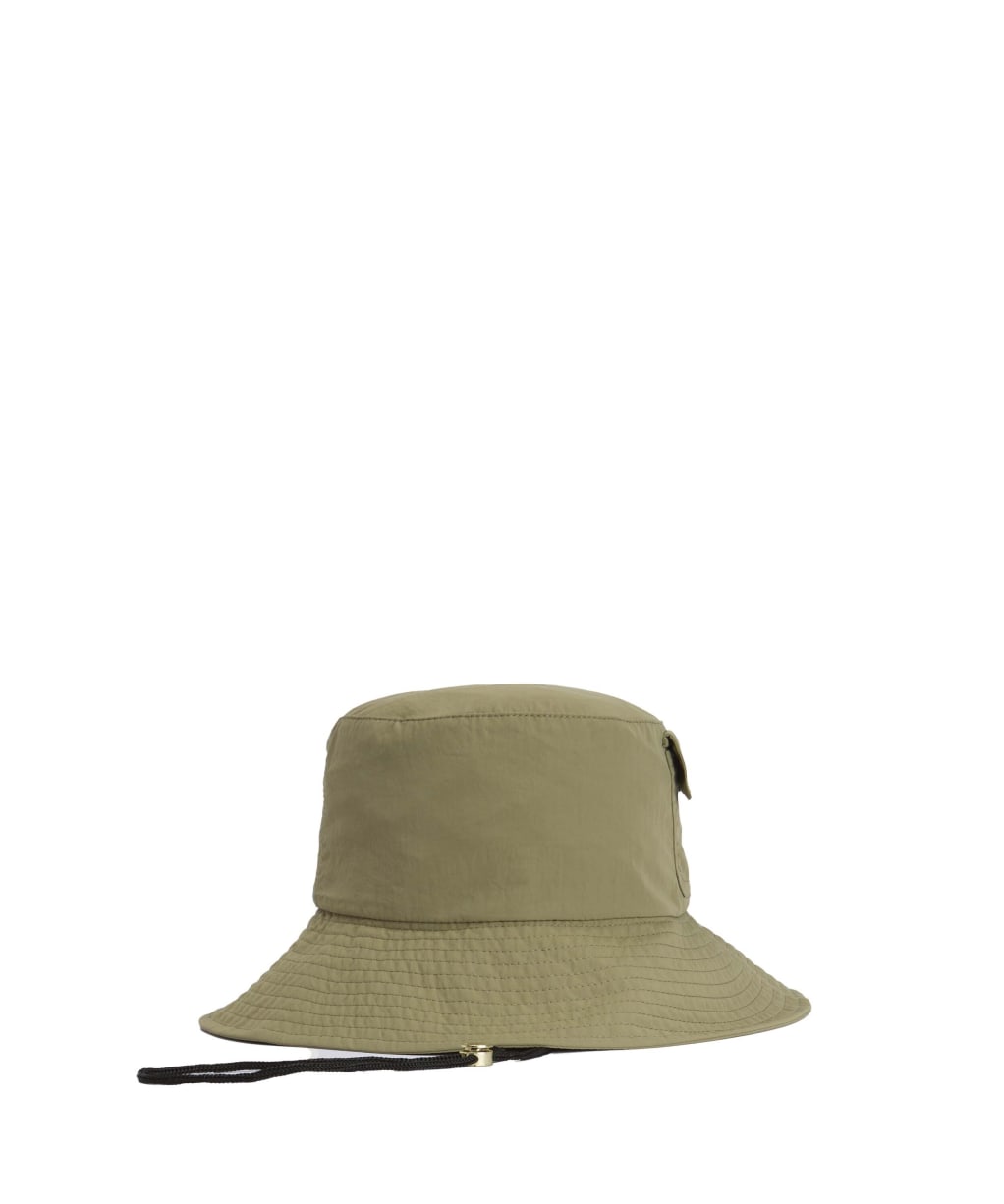 Women's Barbour Rowane Showerproof Bucket Hat - Bleached Olive