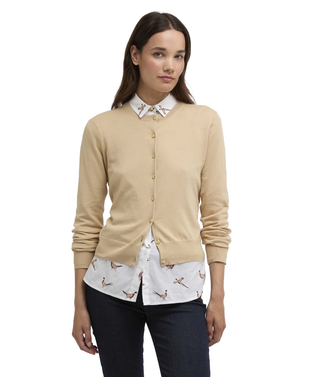 Women's Barbour Wisteria Knitted Cardigan - Safari