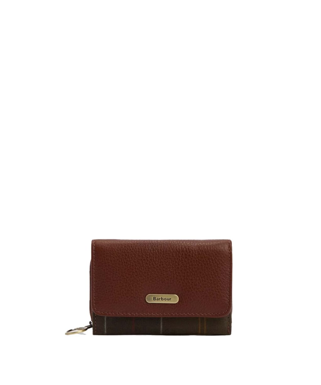 Women's Barbour Rosa Leather French Purse - Brown / Classic